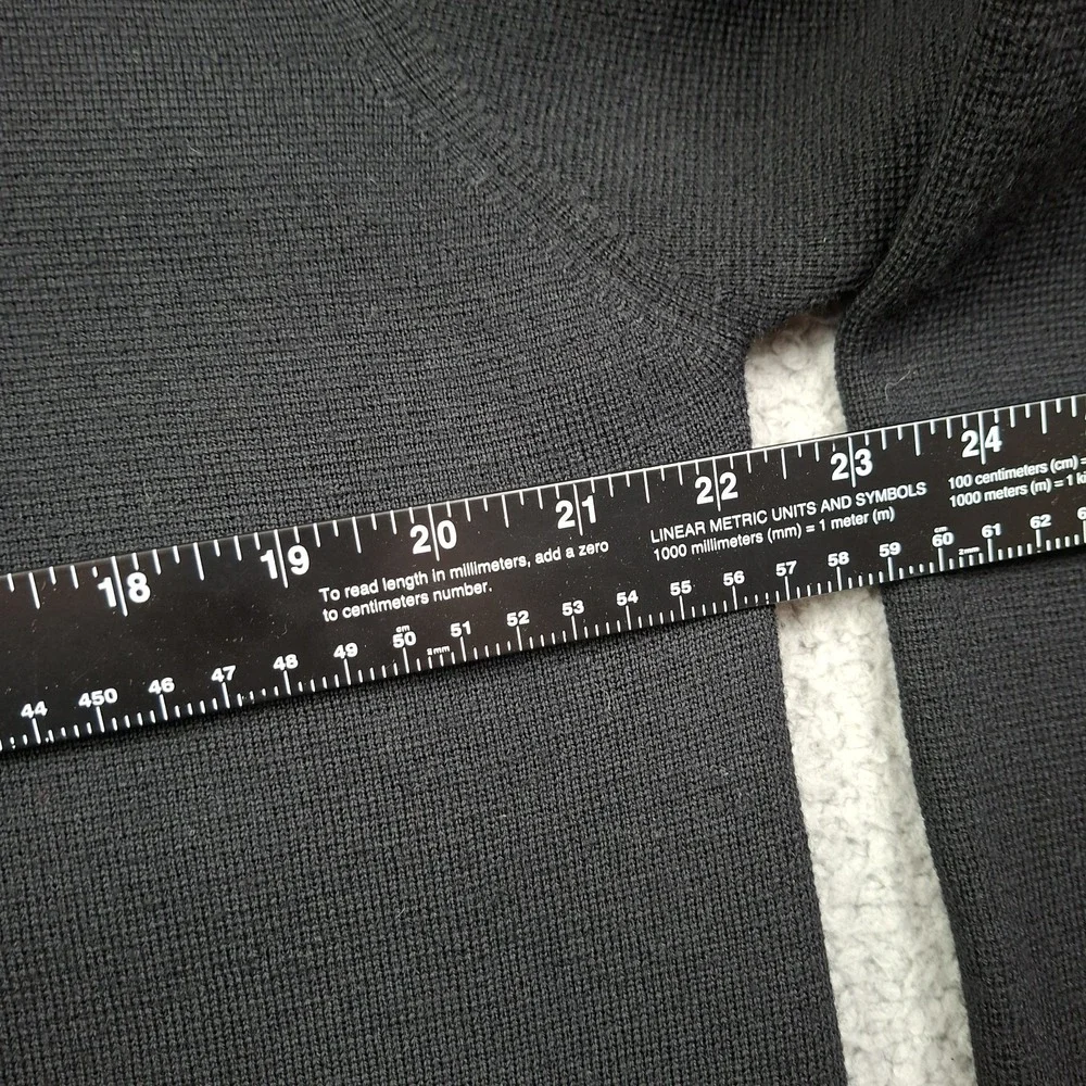 Talbots Women's Cardigan XL 100% Merino Wool Black Classic Preppy Chic Vintage